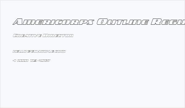 Americorps Outline Regular Business Card