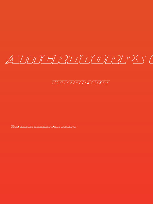 Americorps Outline Regular Poster