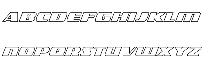 Americorps Outline Regular Font LOWERCASE