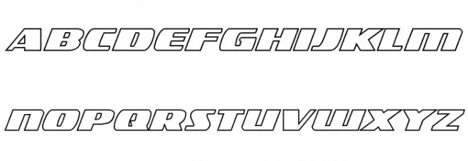 Americorps Outline Regular Font LOWERCASE