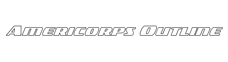 Americorps Outline  font caratteri gratis
