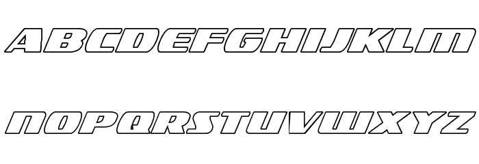 Americorps Outline Font LOWERCASE
