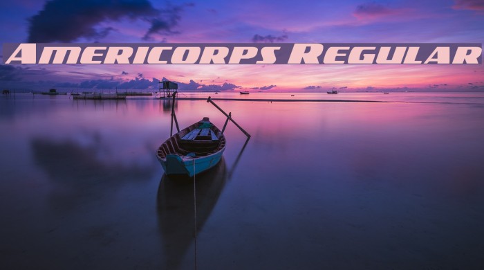 Americorps Regular Font examples