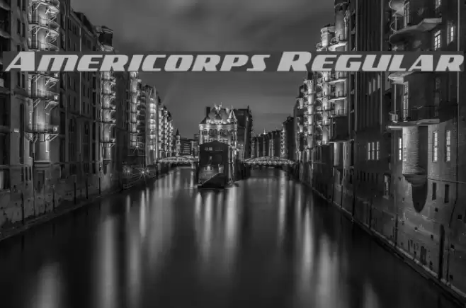 Americorps Regular Font examples