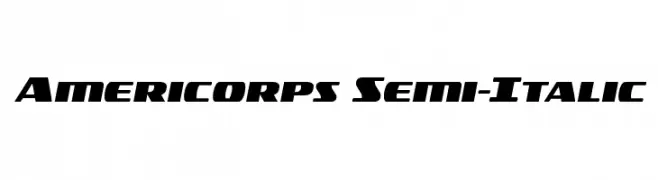 Americorps Semi-Italic  Descarca Fonturi Gratis