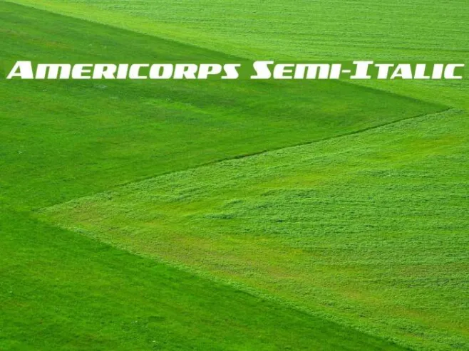 Americorps Semi-Italic Example 1