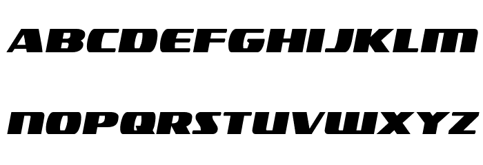Americorps Semi-Italic Font LOWERCASE