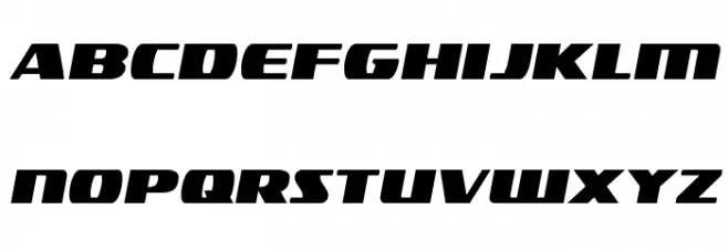 Americorps Semi-Italic Font LOWERCASE