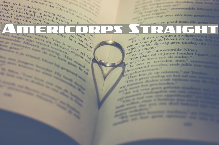 Americorps Straight Font examples