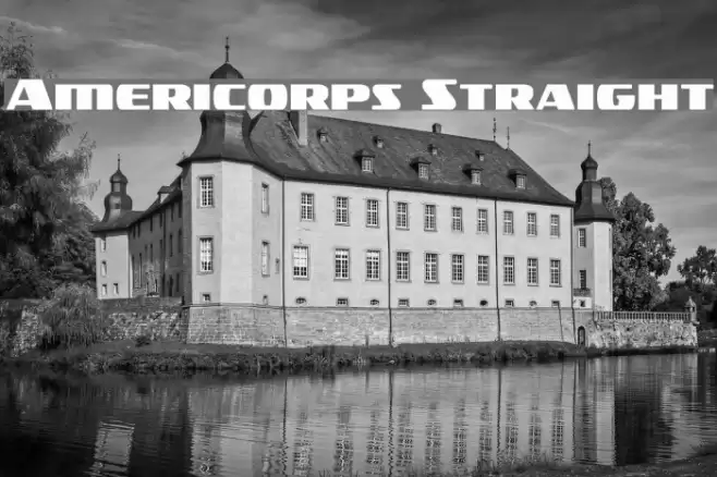 Americorps Straight Font examples