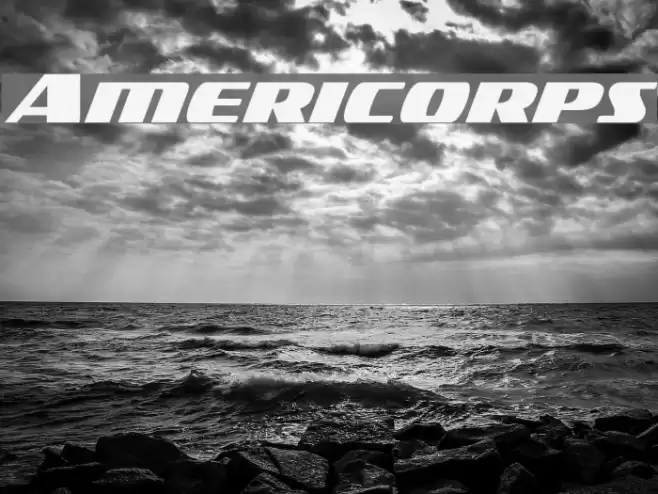 Americorps Font examples
