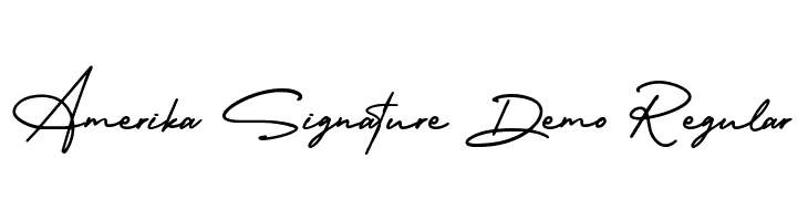 Amerika Signature Demo Regular  Frei Schriftart Herunterladen
