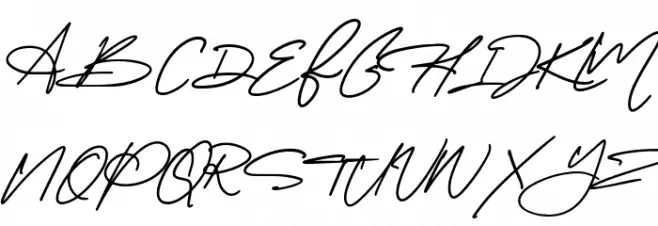 Amerika Signature Demo Regular Fonte MAIÚSCULAS