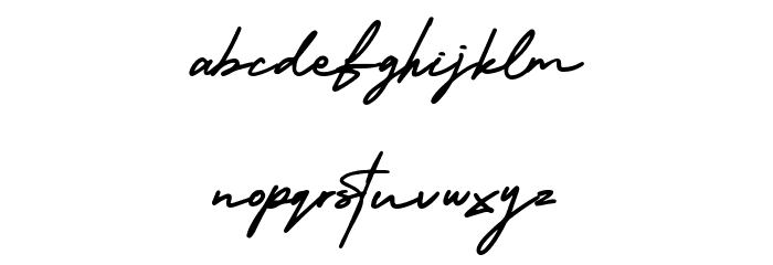 Amerika Signature Demo Regular Font LOWERCASE