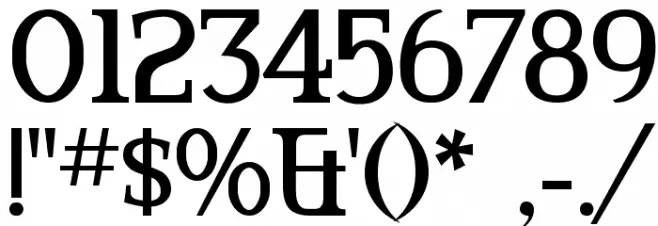 Amerika Font OTHER CHARS