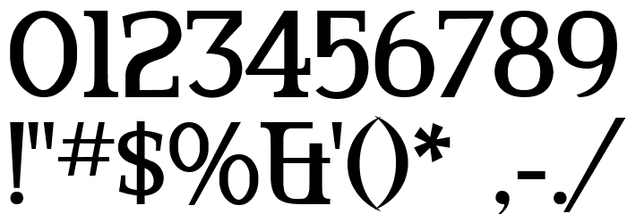 Amerika Font OTHER CHARS