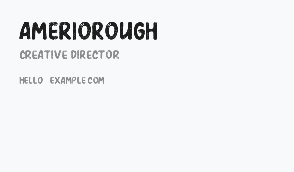 AmerioRough Business Card
