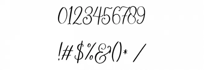 Amerta Misty DEMO Regular Font OTHER CHARS