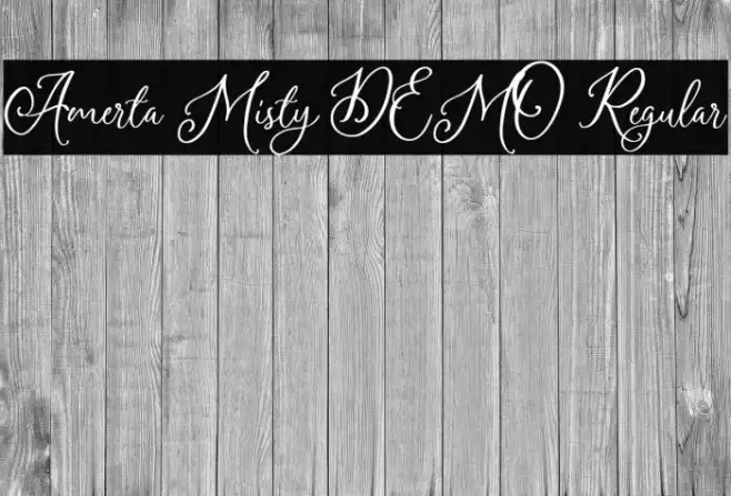 Amerta Misty DEMO Regular Font examples