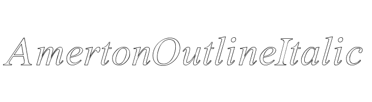 Amerton Outline Italic फ़ॉन्ट