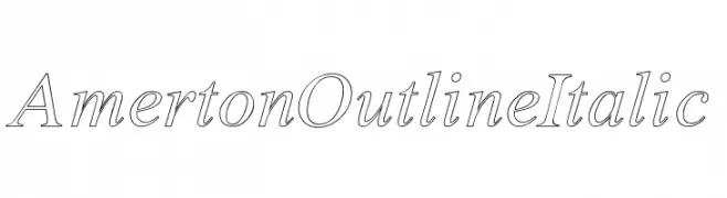 Amerton Outline Italic  フリーフォントのダウンロード