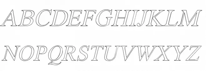 Amerton Outline Italic Schriftart Groß