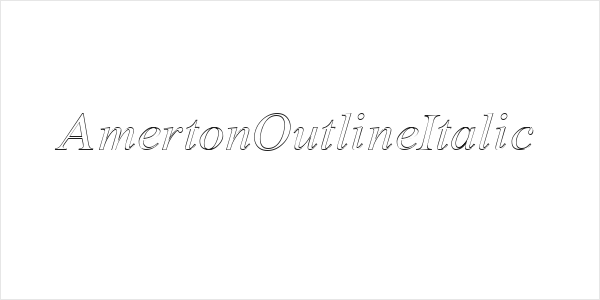 Amerton Outline Italic Logo