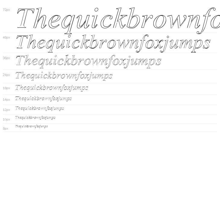 Amerton Outline Italic Waterfall