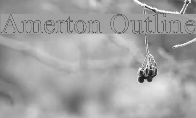 Amerton Outline Font examples