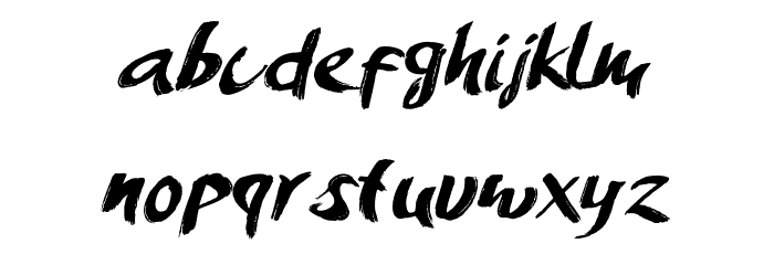 AmeryBrush Font LOWERCASE