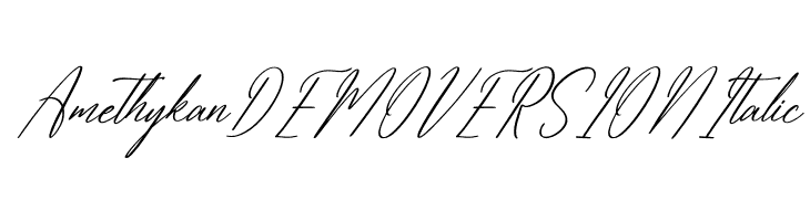 Amethykan DEMO VERSION Italic font caratteri gratis