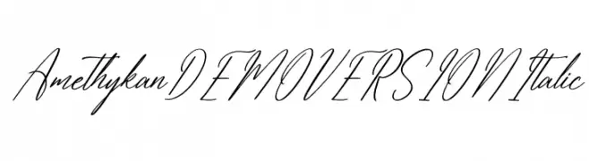 Amethykan DEMO VERSION Italic Free Fonts Download