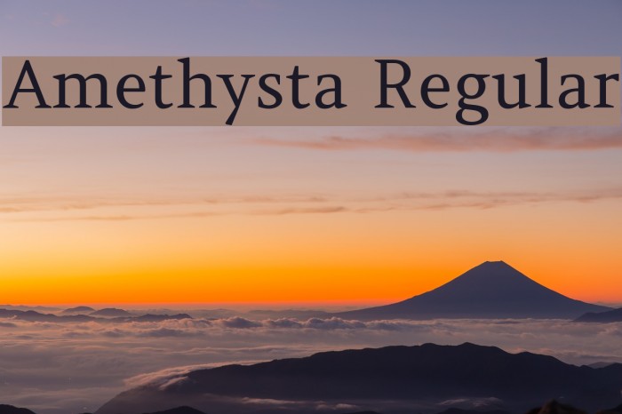 Amethysta Regular Font examples
