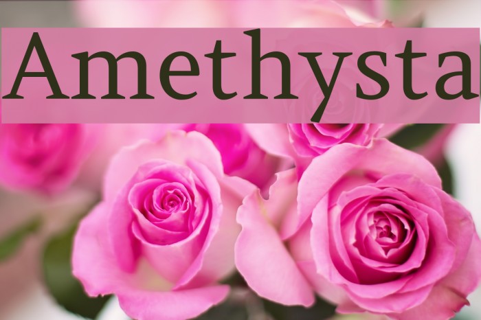 Amethysta Font examples