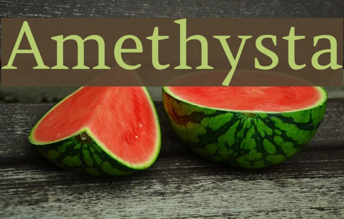 Amethysta Font examples