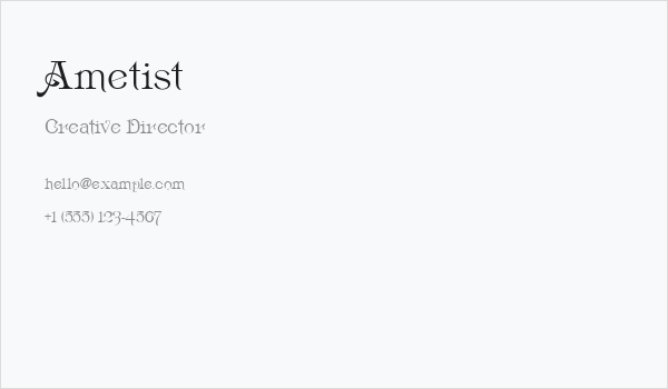 Ametist Business Card