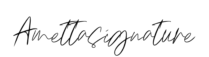 Amettasignature  Free Fonts Download