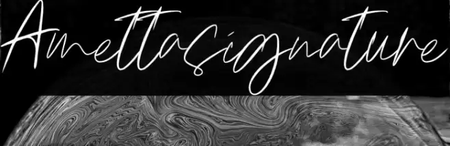 Amettasignature Font examples