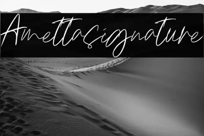 Amettasignature Font examples