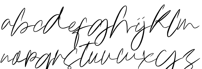 Amettasignature Font LOWERCASE