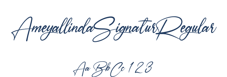 AmeyallindaSignaturRegular Font Preview