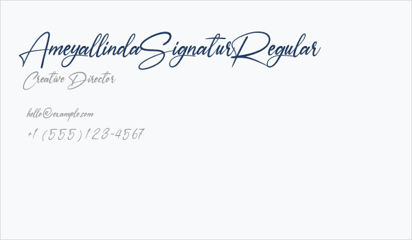 AmeyallindaSignaturRegular Business Card