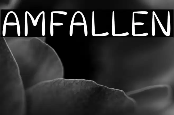 Amfallen Font examples