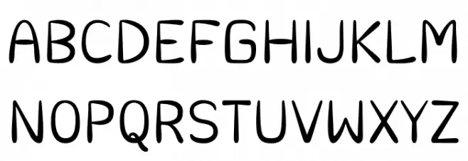 Amfallen Schriftart Kleinbuchstaben