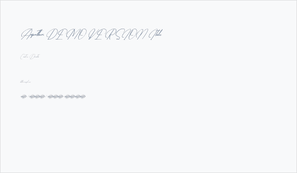 Amfenthari DEMO VERSION Italic Business Card