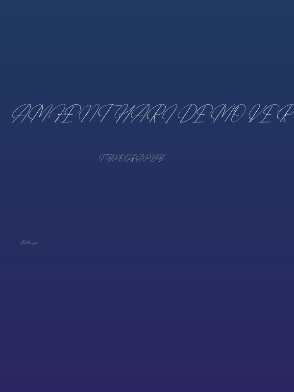 Amfenthari DEMO VERSION Italic Poster