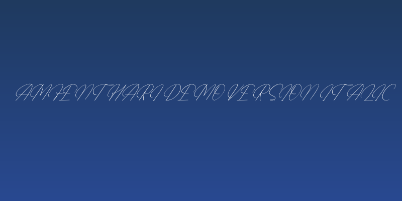 Amfenthari DEMO VERSION Italic Social Header