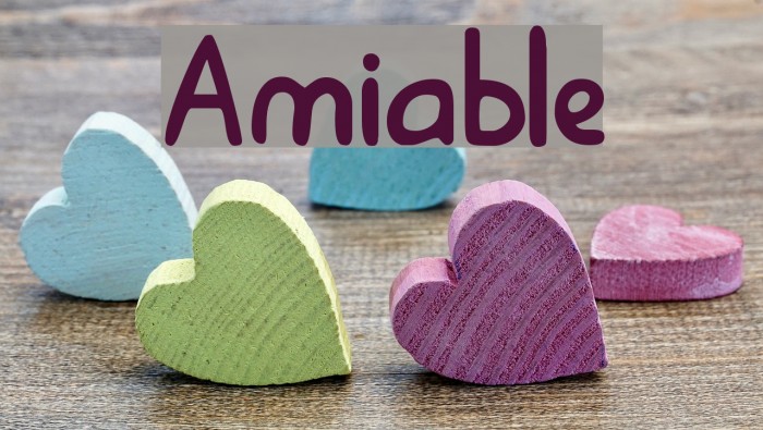 Amiable Font examples