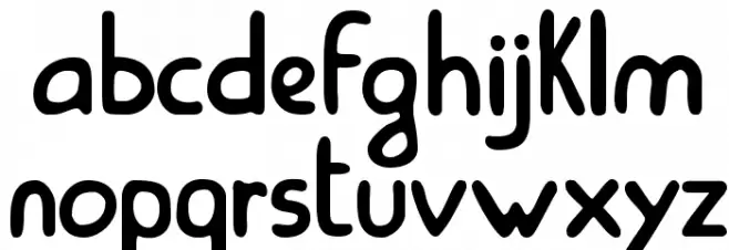 Amiable फ़ॉन्ट लोअरकेस