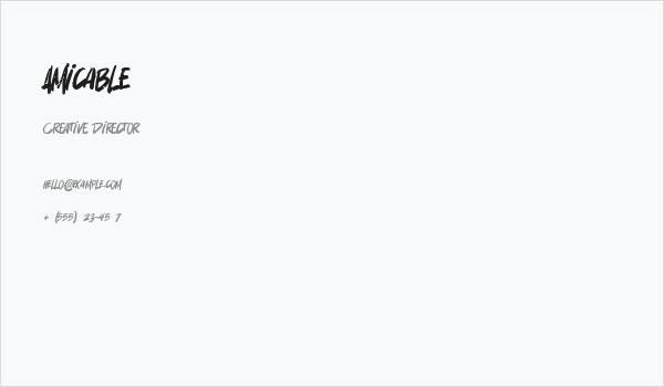 Amicable Business Card